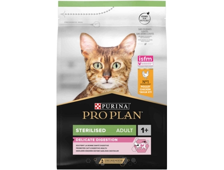 Pienso para Gatos PURINA Pro Plan OptiDigest (3Kg - Seco - Adulto - Castrados - Sabor: Pollo)