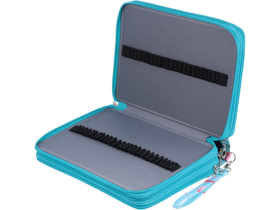 Estuche multifuncional para lápices y lápices, ideal para dibujo y material escolar, con textura de cocodrilo para estudiantes.