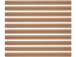 10 Tubos De Cartón Kraft Para Pósteres, Diámetro 25 Cm X 40 Cm, Paquete