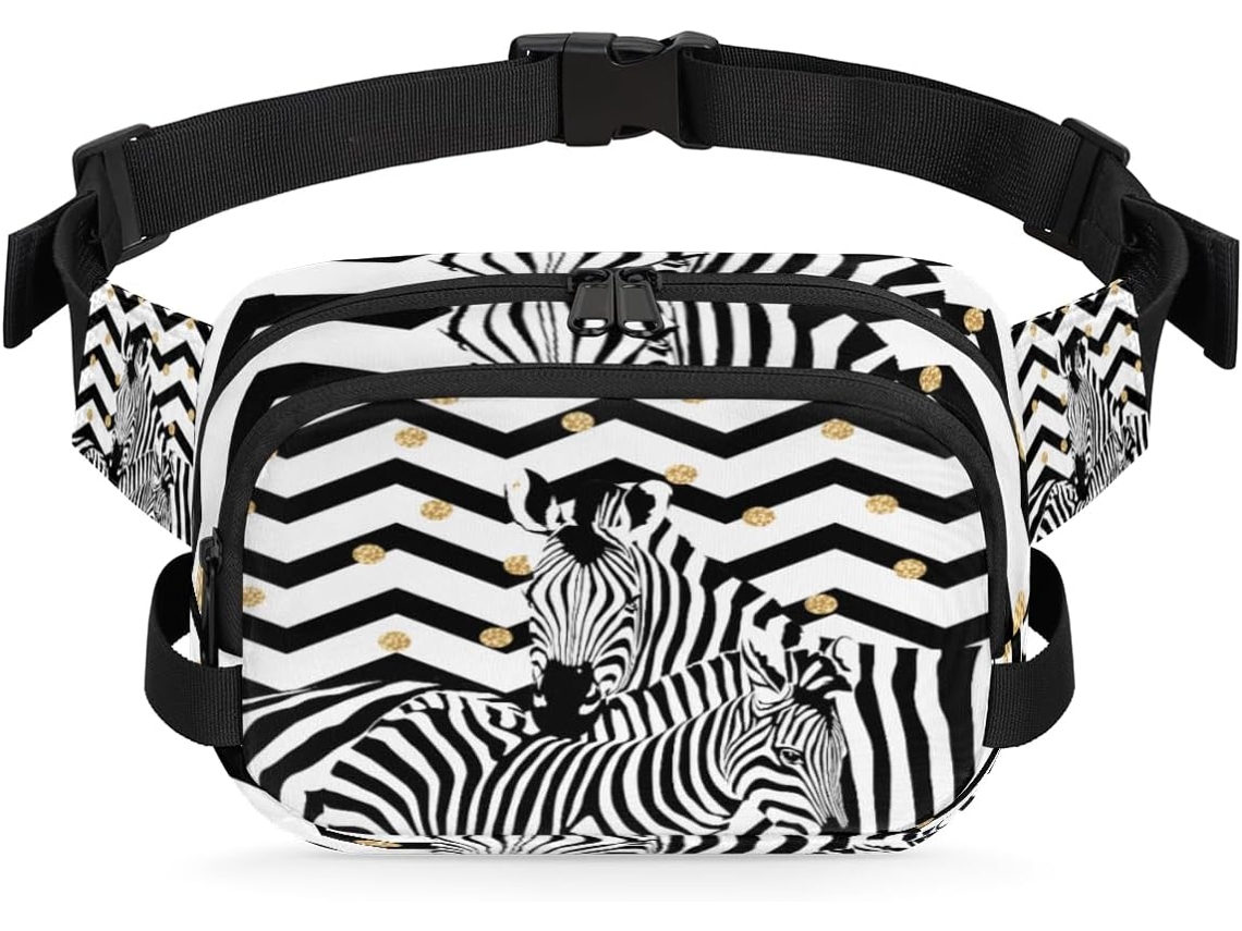 Riñonera Estampado Cebra Chevron Para Mujeres Hombres Niñas Niños Riñonera Correr Practicar Deportes Hacer