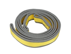 Cuerda de remolque para coches de alta resistencia de 8 toneladas con gancho en U, color amarillo/gris.