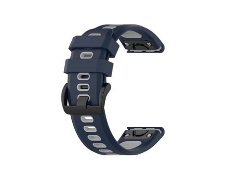 Correa de reloj inteligente para Garmin Fenix 7S Correa de reloj de silicona bicolor de 20 mm (gris azul)