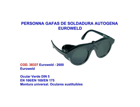 Sifer gafas soldar s-2600 eurowel ocular verde din 5