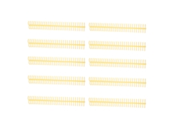 10 rollos de espiral de 16 mm con 30 agujeros, color amarillo.