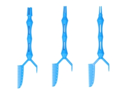 Set Herramientas Peine De Perma Peinado Tinte Estilo Peluquería Azul