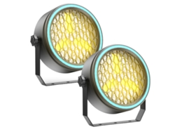 Iluminación escénica, LED COB de 90 W, efectos de iluminación RGB en tira, 2 unidades, enchufe europeo OEM