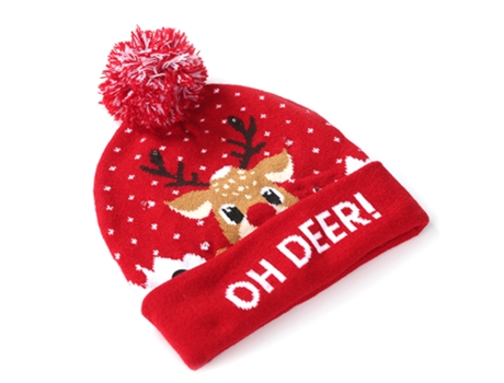 Light Up Christmas Hat, Christmas Beanie Hat con luces LED para adultos Suministros de fiesta de año nuevo de Navidad, estilo 1