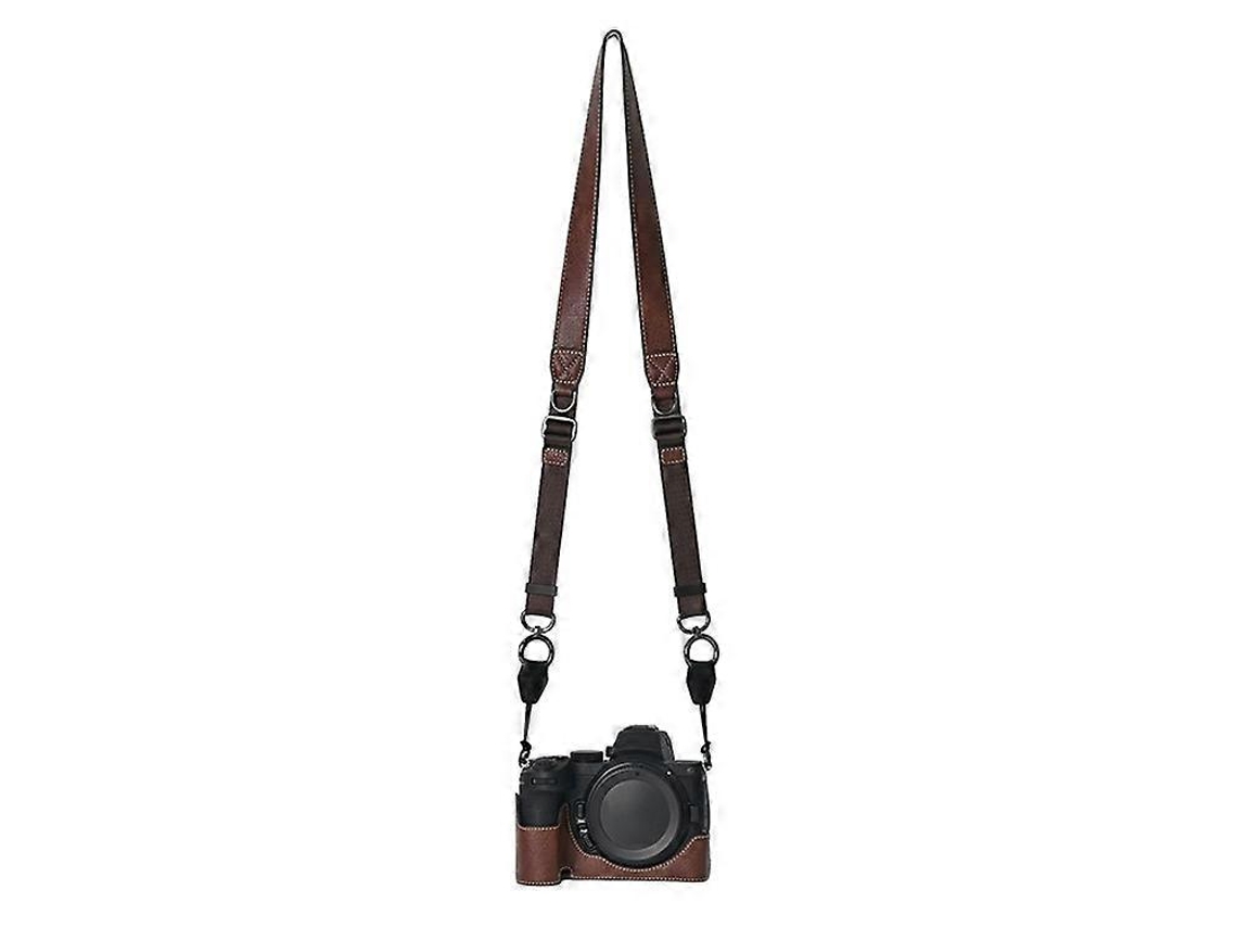 Estuche protector de PU con textura de lichi y correa para el hombro para cámaras Nikon Z 5 / Z 6 II / Z 7 II
