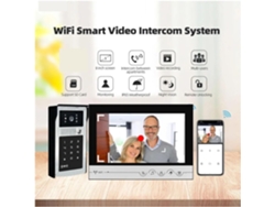 Sonnette Vidéo 4 En 1 9 Pouces Déverrouillage Wi-fi, Interfono
