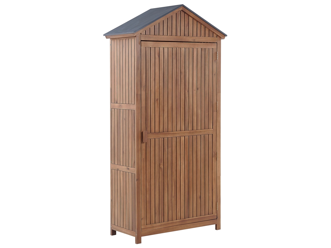 Cobertizo de jardín BELIANI Savoca de Madera de acacia Marrón 100x40x200