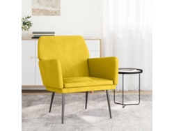 Sillón De Relax | Silla De Relajación | Sillón De Terciopelo Amarillo 62x79x79 Cm
