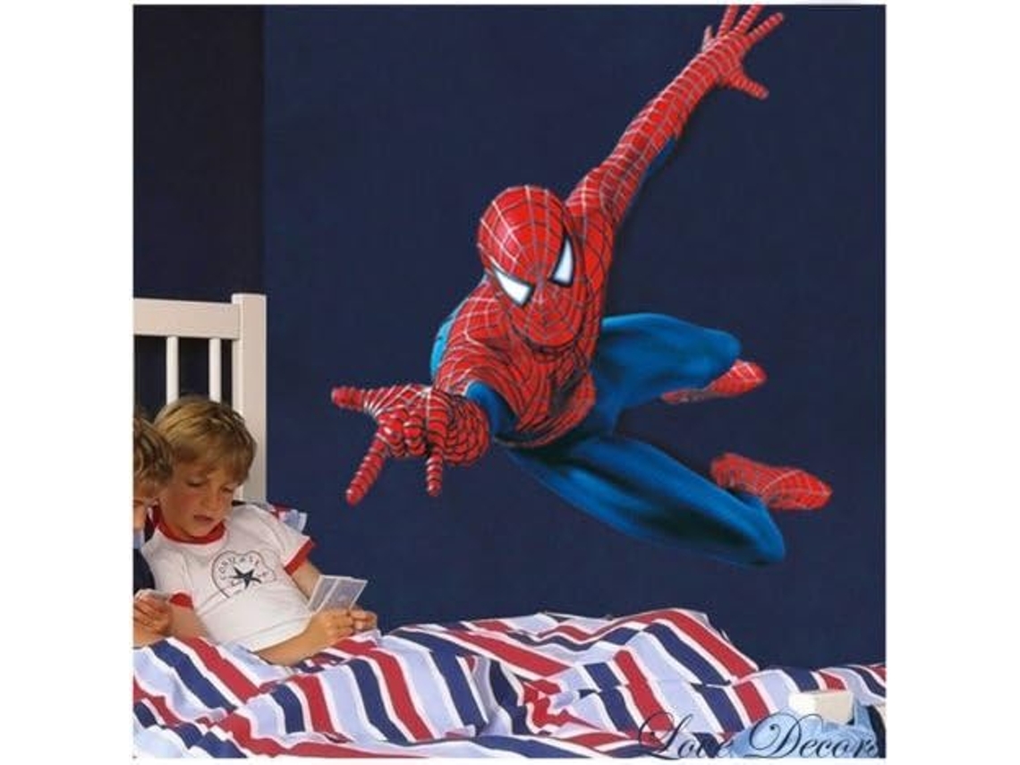 Pegatinas de pared grandes de Spider-Man, arte para dormitorio infantil y juvenil, decoración de murales