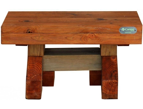 Banco de Jardín CARMO WOOD Sudexpress (Marrón - Madera - 85x48x43 cm)