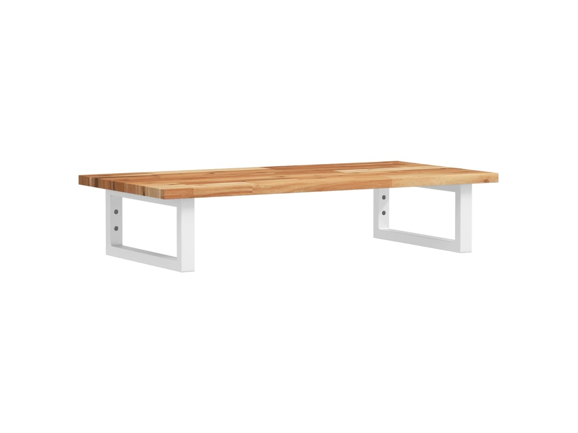 Estante de lavabo de pared acero y VIDAXL madera maciza de acacia