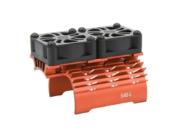 Radiador De Refrigeración Con Ventiladores Duales Para Motor Rc 540/550, 36mm, 28000rpm, 8.4v, Naranja, Accesorio De Coche Rc