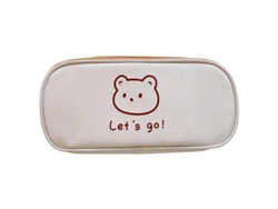 2026rebe-estuche De Lápices Con Diseño De Oso/conejo, Capacidad Grande, Duradero De Tela Oxford, 21.5*10.5*5cm