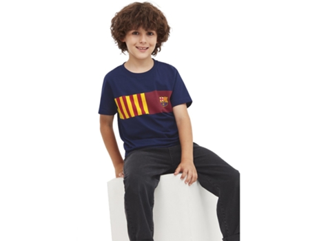 Camiseta de Niño para Fútbol BARCA Barça Senyera Azul (14 años)