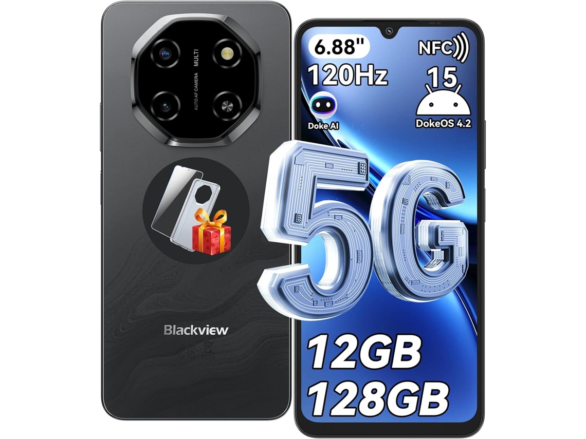 5G Smartphone BLACKVIEW Shark 6 (6.88'' - 12 GB - 128 GB - Negro)
