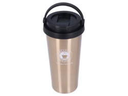 MEOIRUERY Vaso Térmico de Acero Inoxidable 304 500ml, Botella de Vacío con Asa, Taza Portátil para Café para Viaje al Aire Libre
