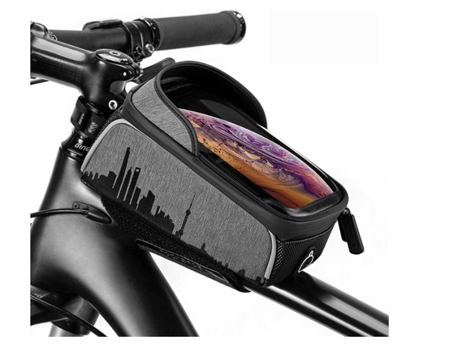 Bolsa para bicicleta, resistente al agua, pantalla táctil sensible de gran capacidad de 1,5 l para teléfonos inteligentes de menos de 6,5 pulgadas ...