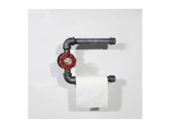 Dispensador de toallas de papel creativo, de estilo industrial retro, hecho con tuberías de agua. ¡Personalízalo!