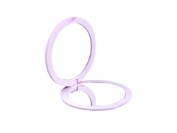 (morado) Mini Espejo De Maquillaje Portátil De Doble Cara, Un Elemento Esencial Para Viajes, Espejo Redondo Plegable