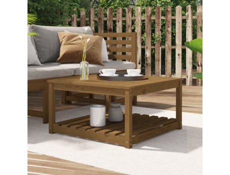 Mesa De Jardín VIDAXL Marrón Madera (82.5x82.5x45 cm)