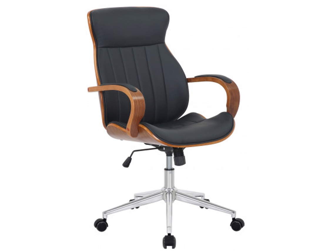 Silla de Escritorio DUDECOR (Acero - Nogueira)