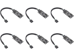 Divisor De Concentrador Usb 6x Usb 2.0 De 9 Pines A Adaptador Elevador Doble Para Placa Base