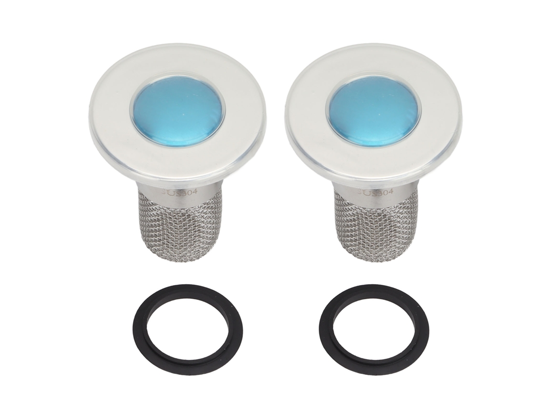 2 filtros de drenaje para fregadero de acero inoxidable, antiolor y antiobstrucción, emergentes.