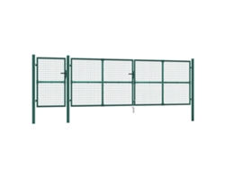 Maison Exclusive - Puerta De Jardín De Malla Verde 500x125 Cm Acero Galvanizado