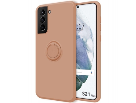 Carcasa Samsung Galaxy S21+ Plus 5G TUMUNDOSMARTPHONE Silicona Líquida con Anillo Rosa