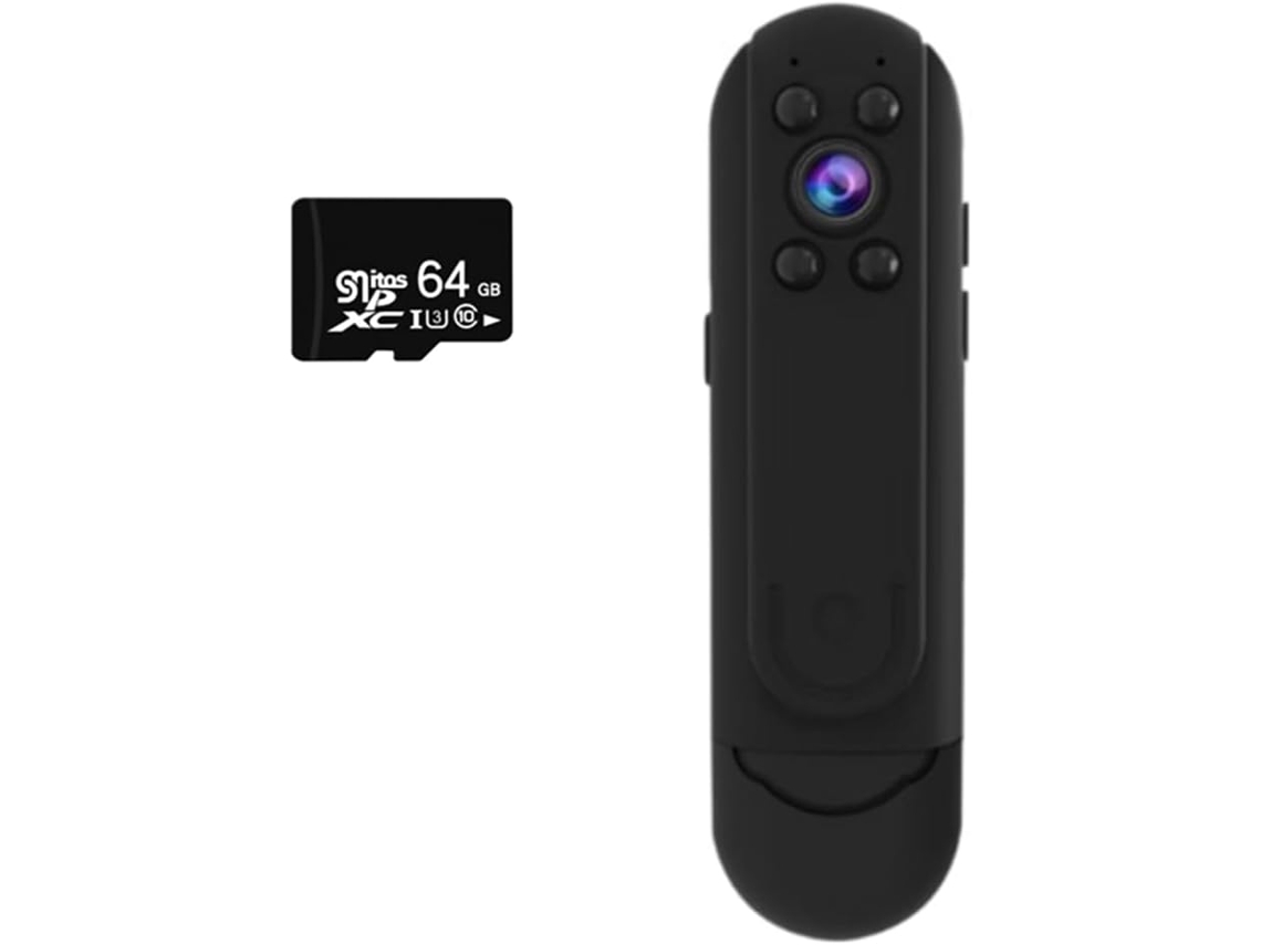 1 Juego De Mini Grabadoras Digitales Hd 1080p De Gran Angular Con Detección De Movimiento Y Tarjeta