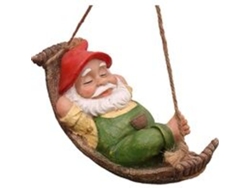 Estatua De Jardín Para Exteriores, Gnomo Tumbado Con Hamaca, Triunfo, Adorno De Resina Impermeable Para La Decoración De Jardines Y Césped.