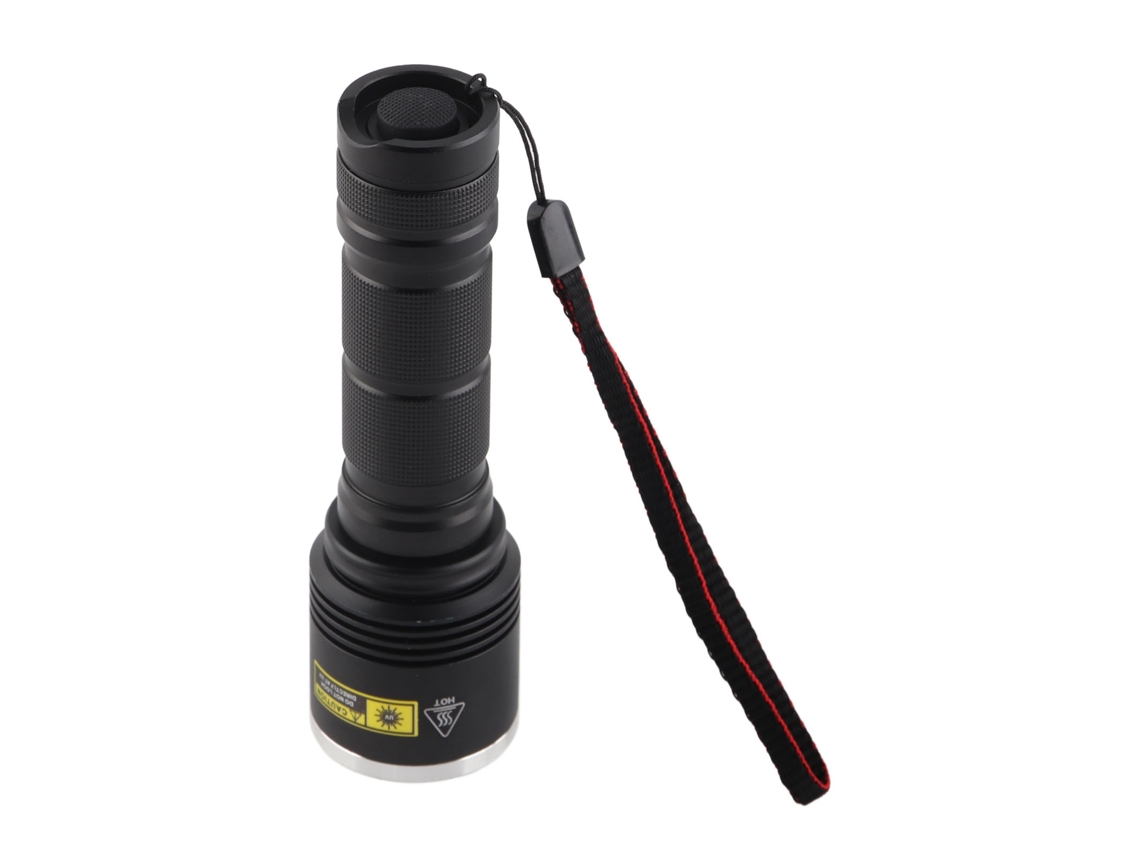 Linterna Led Uv De 365 Nm, Luz Negra, 40 W (1800 Mw), Con Lente Anti-uv Y Cuerpo De Aleación De Aluminio.