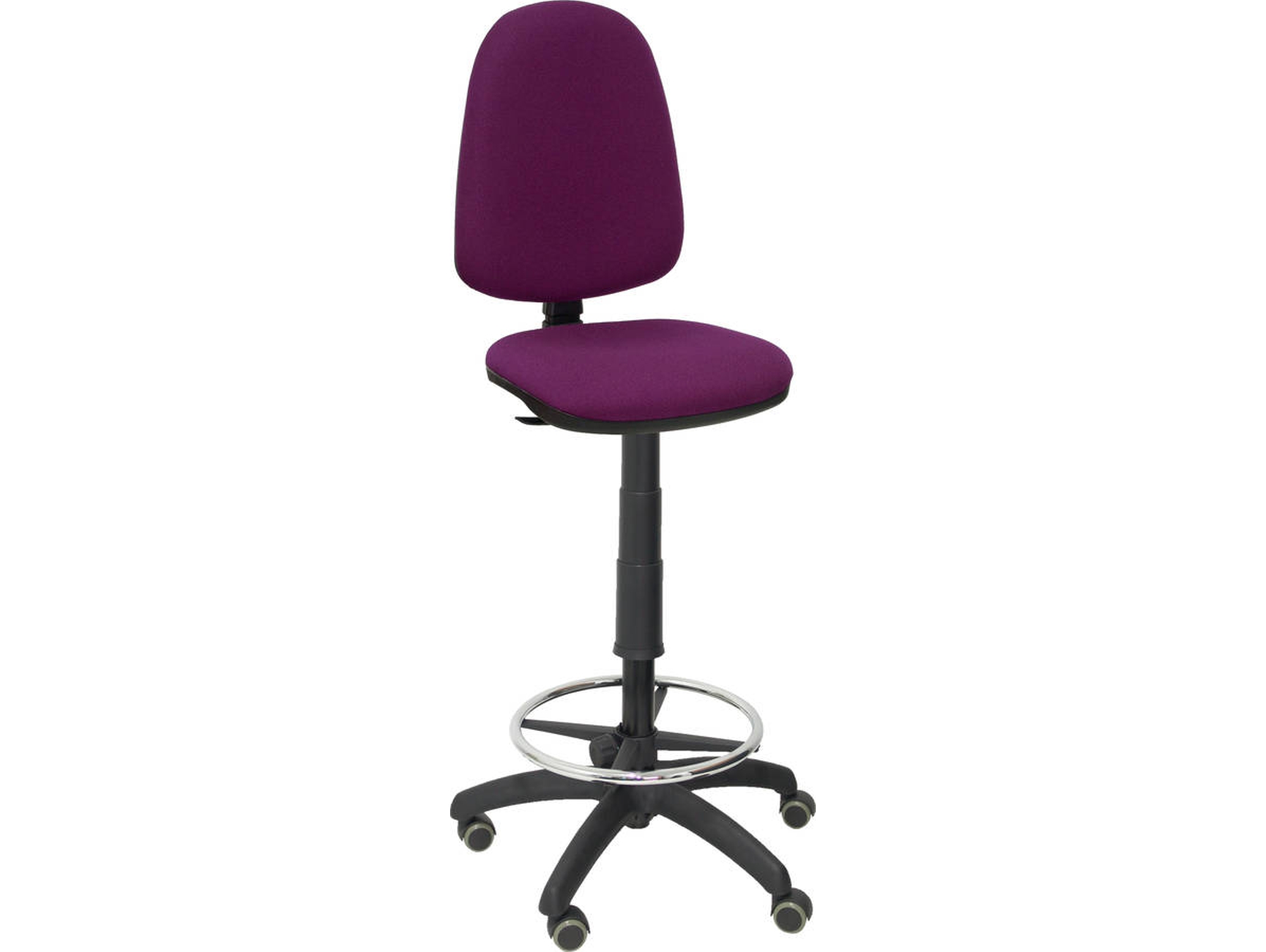 Silla de Escritorio Alta PIQUERAS Y CRESPO Ayna Morado con ruedas de parqué (Tejido - Ruedas Parquet)
