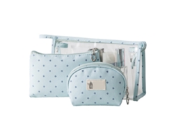 Bolsa De Maquillaje Multifunción De 3 Piezas, Portátil, Transparente, De Pvc, Para Viaje, Organizador De Artículos De Tocador Y Cosméticos, Para Muje