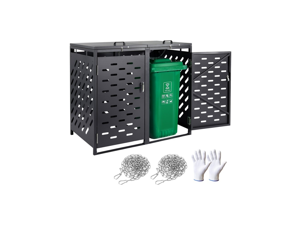 Juego de Contenedores Metálicos para Basureros de 240L con Tapa Plegable Tekmaquinas