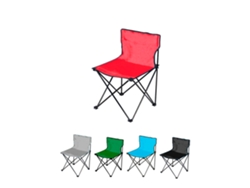 Silla Plegable De Camping Ligera Sin Reposabrazo | Silla De Exterior Ideal Para Acampada, Picnic O Pesca Rojo