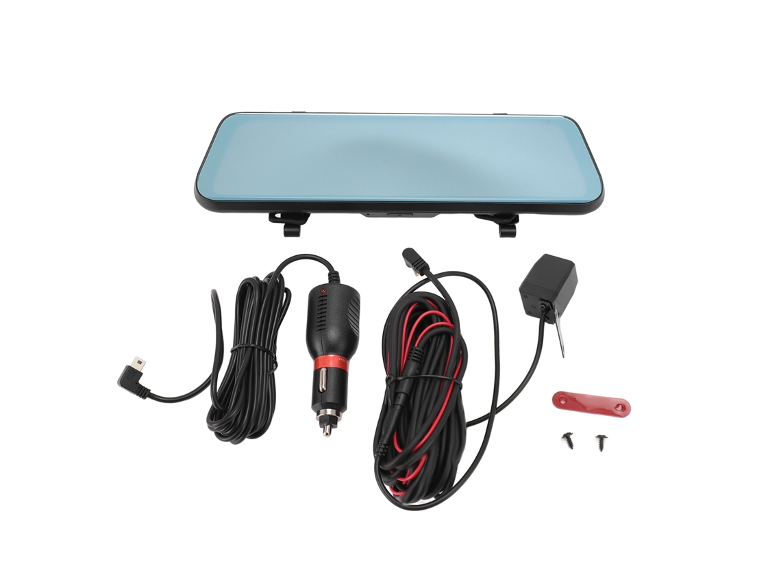 Cámara De Coche Para Espejo Retrovisor (pantalla Inteligente De 10 Pulgadas Hd 1080p) Grabación Dual Delantera Y Trasera Asistente De Conducción Ada