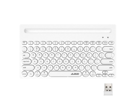 Teclado De Computadora AJAZZ 320I Teclado De PC Portátil Con Cable De 79 Teclas / Compatible Con Bluetooth / 2.4G Con Soporte Integrado Para Oficin...