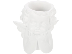 Maceta Decorativa De Resina Blanca, Maceta Mediana Para Interiores