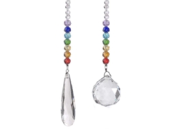2 Prismas de Cristal para Lámpara de Araña, Jardín, Ventana, Creador de Arcoíris, Chakra, Decoración Colgante, Alta Calidad.