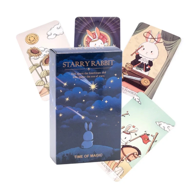 Conjunto De Tarot Coelho Estelar Criativo (sem E-book) - Tarot Espiritual - Tarot Familiar