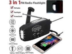 Radio de cuerda, radio solar portátil con batería de 2004 mAh y linterna GOKOCO