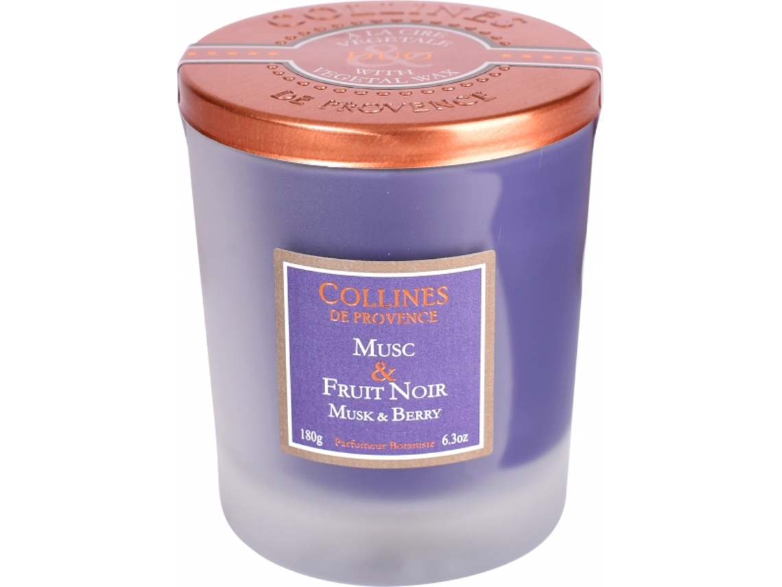 Vela COLLINES DE PROVENCE Duos Perfumada Almizcle Y Bayas 180Gr