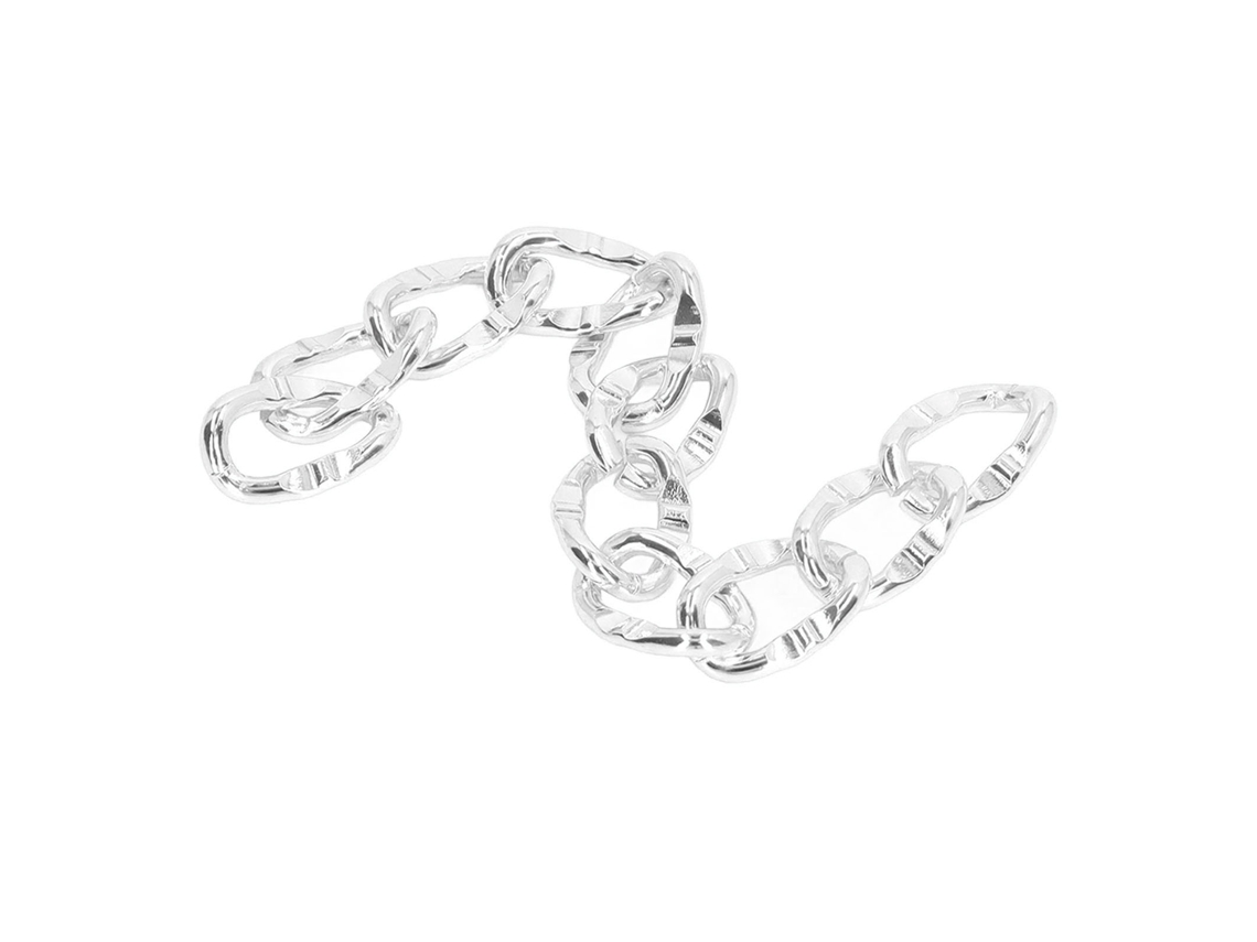 Cadena De Aluminio De 10 Metros, Estilo Elegante Para La Fabricación De Joyas, Cadena Tipo Curb Plateada.