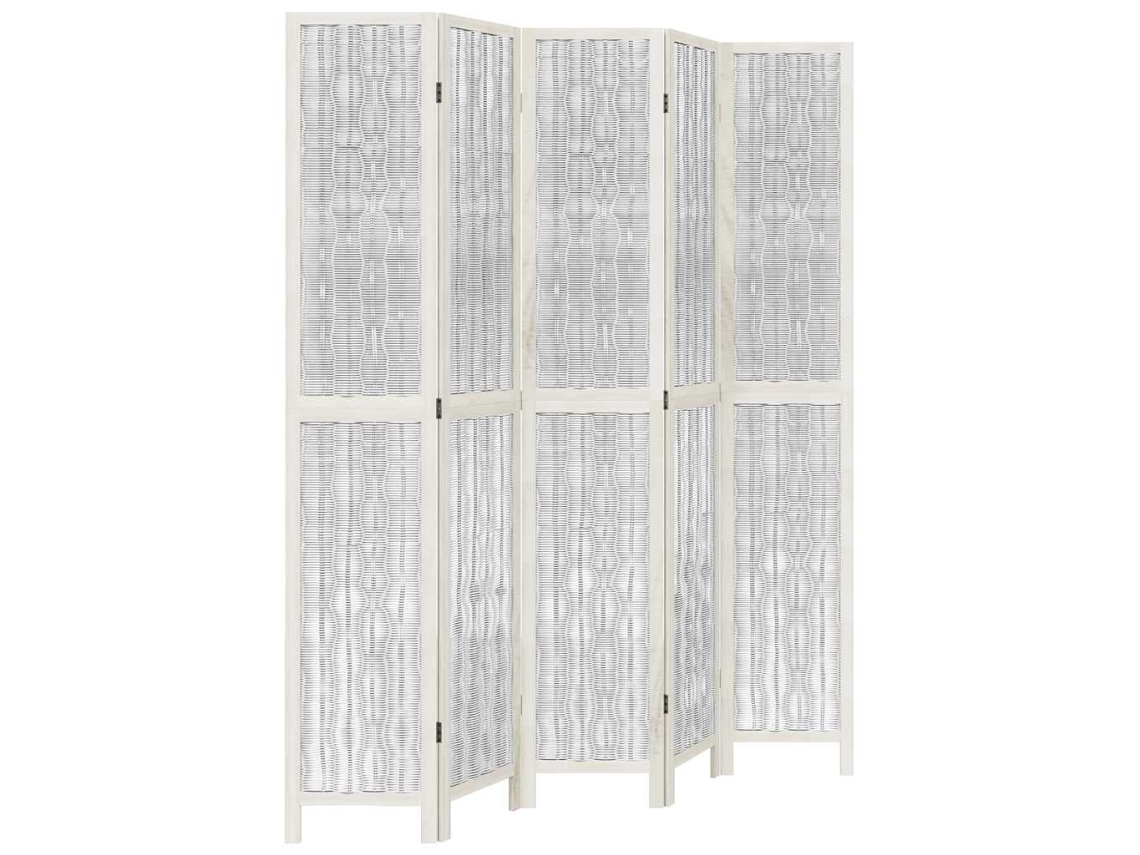 Biombo VIDAXL Blanco Madera (180x1.6x220 cm)