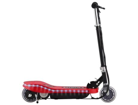 vidaXL Patinete eléctrico con LED 120 W rojo