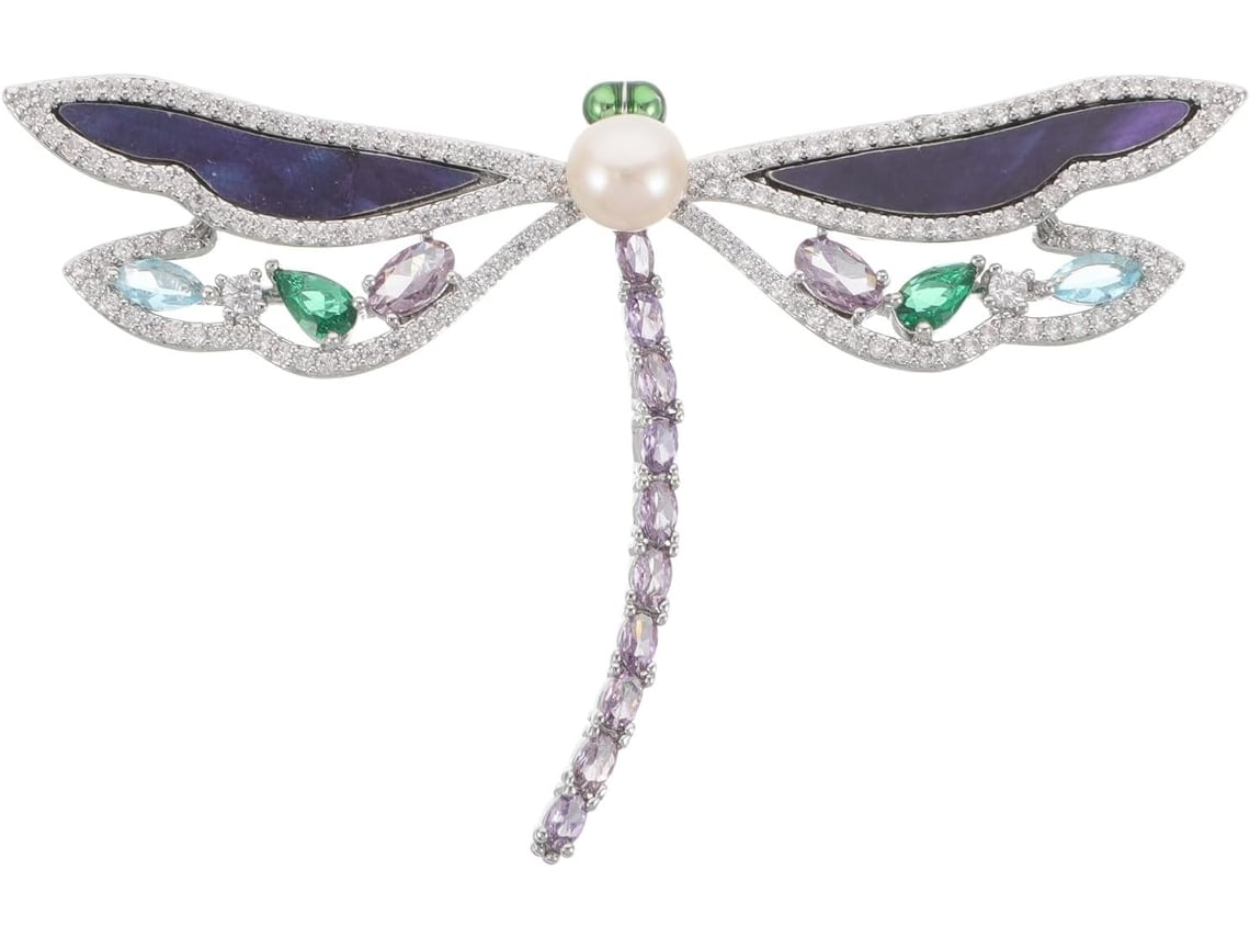Broche De Libélula Con Pedrería, Diseño Animal Para Ropa De Mujer, Para Suéteres O Trajes.